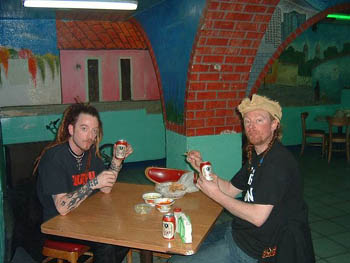  Me and Hot Steve eating ridiculously cheap food in Mexico