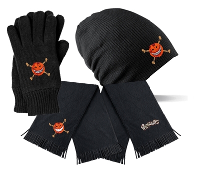 Smileybones Beanie, Gloves and Scarf